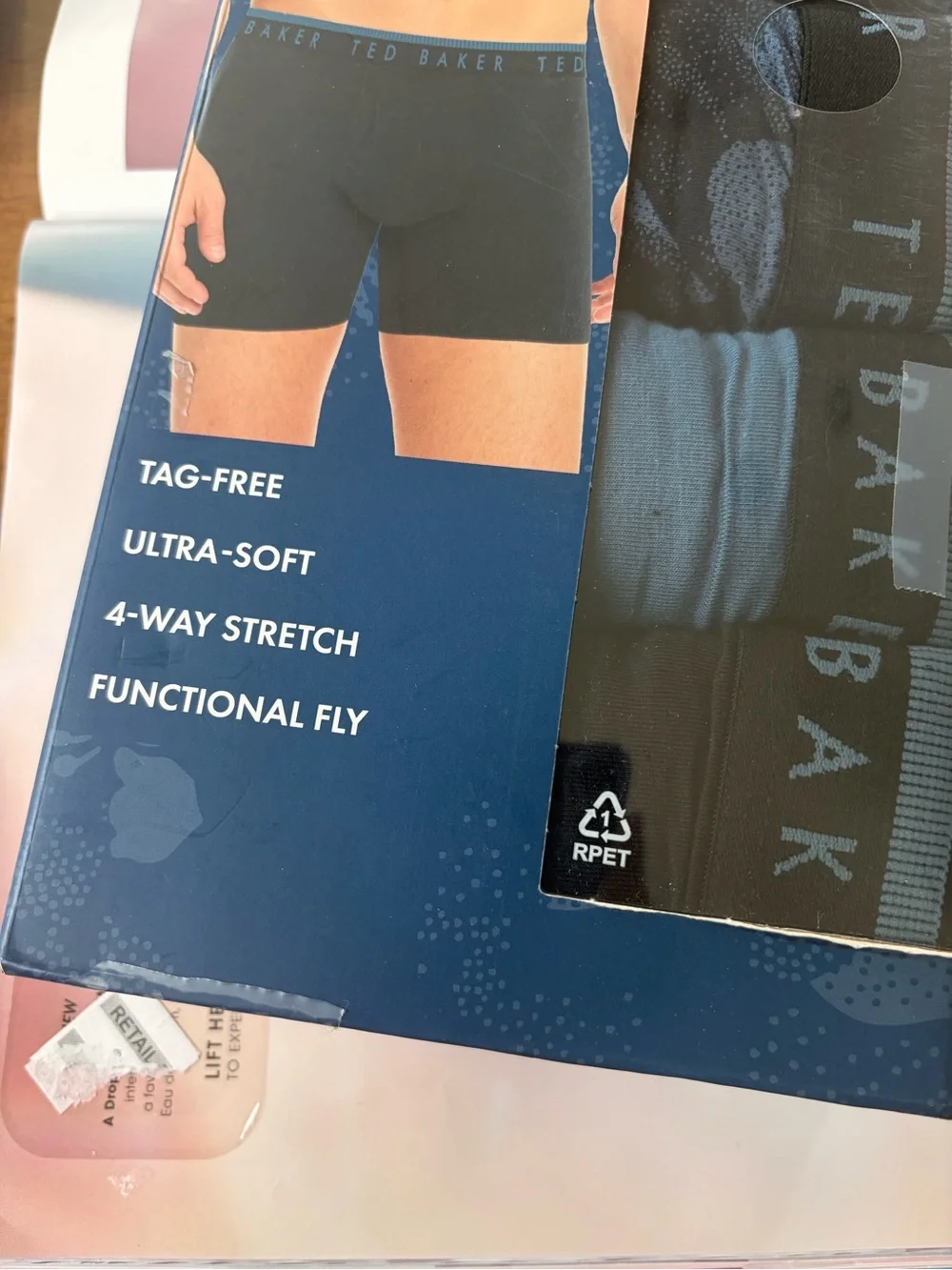 Ted Baker Black Boxer Briefs with Branded Waistband - 4 Pack (XL) new ! Last one